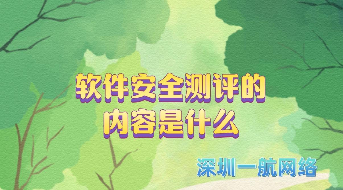 軟件安全測(cè)評(píng)的內(nèi)容是什么